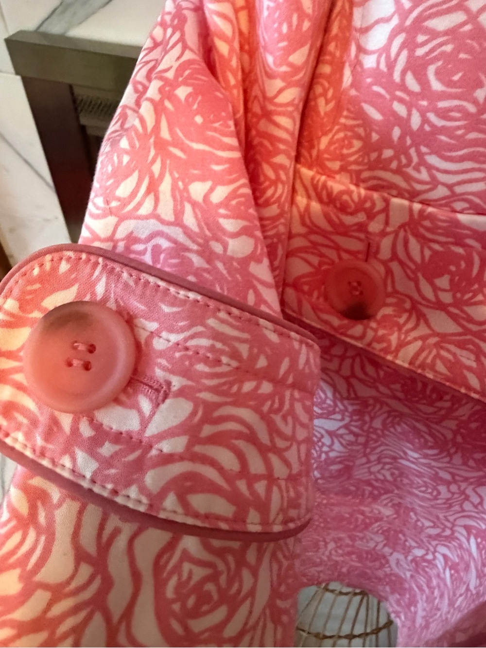 Gallery Pink Floral-Patterned Trench Coat - Picture 4 of 5